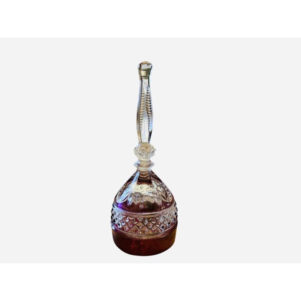 House Of Gable-German Ruby Red Lead Crystal Bell 5”Tall